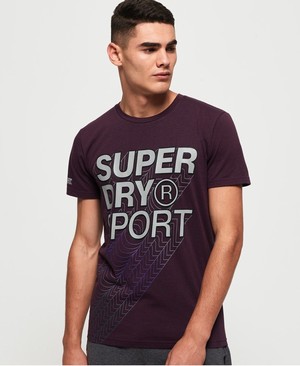 Superdry Core Gradient Graphic Férfi Pólók MélyBordó | ELMWJ4719